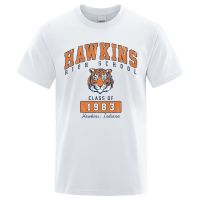 Hawkins High School Class of 1983 Men t Shirt Street Tee Men 2021 High Quality Brand t Shirt Casual Short Sleeve O-neck Fashion Printed 100% Cotton Summer New Tops Round Neck Cheap Wholesale Funny t Shirt Branded t Shirt Men Unisex Pop Style Xs-3xl