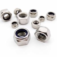 2/5/10/50X M2 M2.5 M3 M3.5 M4 M5 M6 M8 M10 M12 M16 304 สแตนเลส Hex Hexagon ไนลอนใส่ Self Lock Nut Nylock Nut Locknut-vn4958570