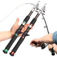 BAKAWA Telescopic Fishing Rod Weight Spinning/Casting Reel Set FRP Feeder Pole 1.8-2.