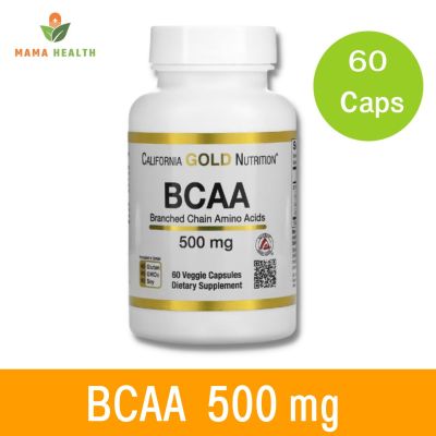 [Exp.2024]California Gold Nutrition  BCAA  AjiPure® Branched Chain Amino Acids  500 mg 60 Veggie Caps