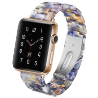 Resin Strap For Apple watch band 44mm 40mm 42mm 40mm 45mm 41mm 49mm Accessoreis correa bracelet apple watch series 7 6 se 5 7 3 Straps