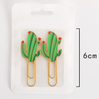 TUTU cute Cactus pineapple paper clips candy brooch student paper organizer clip bookmark stationery supplies H0440