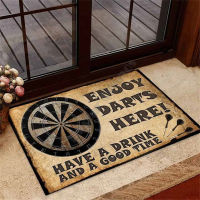 Enjoys darts here Have a drink and a good time doormat Door Floor Mats Car Decor Porch Doormat