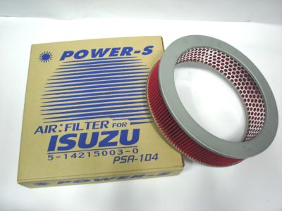 ไส้กรองอากาศ ยี่ห้อ POWER-S(PSA-104-S)  ISUZU KBD-Z แบบวงกลมโดนัท เบอร์แท้ 5-14215003-0 สินค้าคุณภาพสูง