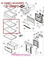 ชั้นวางของแบบกระจก(GLASS-SHELF-F)ตู้เย็น 2 ประตู HITACHI-	PTR-VG470PU*101 (ราคาต่อ 1 ชิ้น)