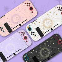 เคสลาย Space Magic Moon Celestial Fund Nintendo Switch สำหรับเด็กผู้หญิงที่ต่อเคส TPU ป้องกันได้สำหรับจอยที่สามารถนำมาประกอบกันได้ตัวควบคุมสวิตช์