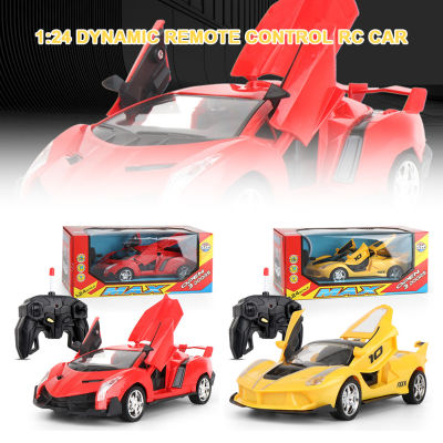Fancy【Free Shipping】 Remote Control RC Car 5-Channel Drifting Sports Car with Headlight Movable Doors Gift for Boys and Adults