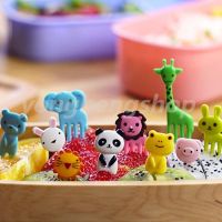 ✱▩ 1 set Cute Animal Farm Fruit Fork Mini Cartoon Kids Snack Cake Dessert Pick Toothpick Bento Lunches Party Decor