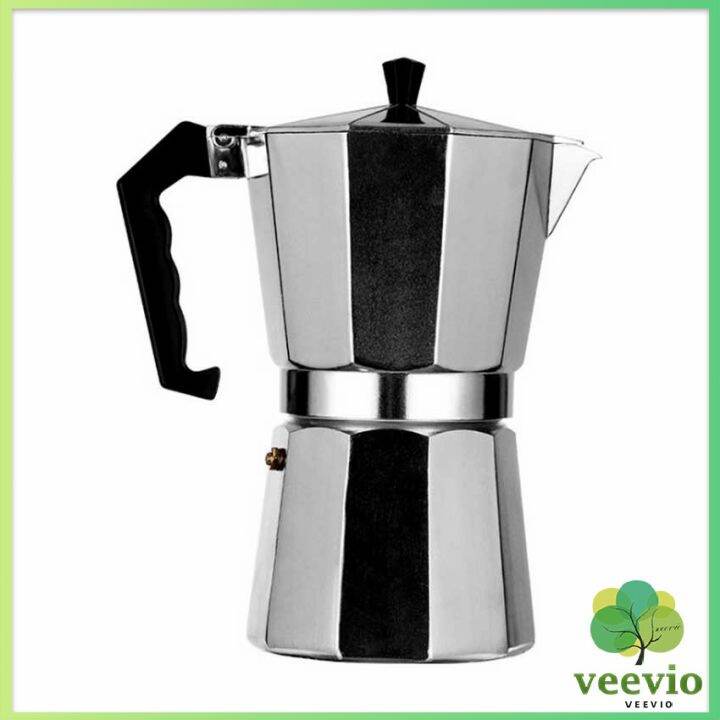 veevio-หม้อต้มกาแฟแบบแรงดัน-หม้ออลูมิเนียมเอสเพรสโซ่-กาต้มกาแฟสด-aluminum-espresso-pot-มีสินค้าพร้อมส่ง