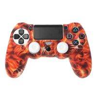 ซิลิโคนGamepad Gripเคสหุ้มปกป้อง + 2ชุดหมวกแก๊ปสำหรับPS4 Controller