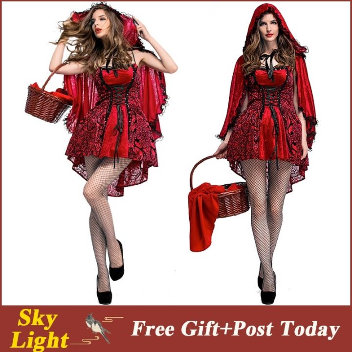 halloween-costumes-cosplay-clothes-sexy-women-dress-little-red-riding-hood-gothic-style-adults-dress-cape-set