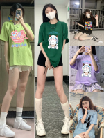 ส่งของจากไทย⭐SFTB013⭐ เสื้อยืดลายการ์ตูนคอกลมแขนสั้น เสื้อผ้าสวมหัวแฟชั่นผู้หญิงเกาหลีอนิเมะ oversize เนื้อผ้าเด้ง ผ้าไม่ติดตัว ใส่สบาย