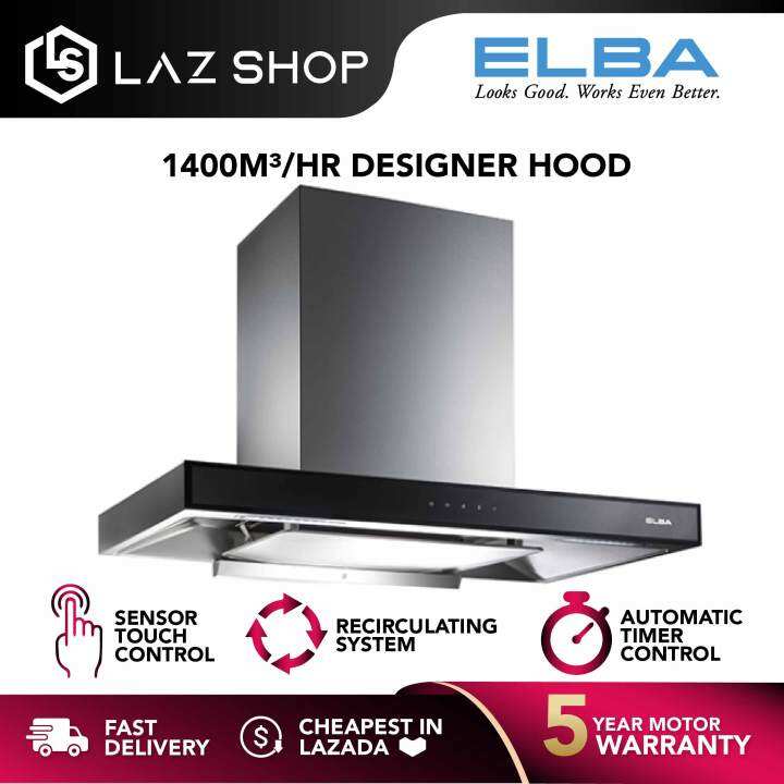 Elba 1400m3/hr Cooker Hood EHG9026ST Recirculating System Designer