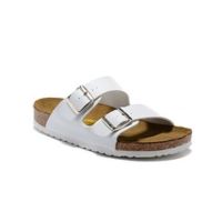 ﹍☞ รองเท้าแตะลําลอง สวมหุ้มข้อ ลาย Burken is Birkenstock Arizona สีขาว สไตล์คลาสสิก