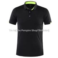 ✸✻ Men Polos short sleeved tennis shirts quick dry Sport clothes Kit Badminton shirt for outdoor Soccer