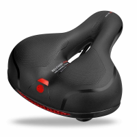 Hollow Breathable จักรยานอานผู้ชายผู้หญิง MTB อานดูดซับแรงกระแทก Comfort Big BUTT Seat คำเตือนความปลอดภัย