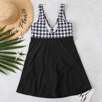 (ร้อน) One P Iece ผู้หญิงขนาดบวกชุดว่ายน้ำ T Ankini กับกระโปรง2022ผูกด้านหน้า Push Up Swimdress อาบน้ำกระโปรงชุดว่ายน้ำขนาดใหญ่5XL