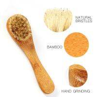 Face Cleansing Brush Soft Natural Bamboo Hair Facial Cleansing Massage Portable Wash Deep Clean Face Beauty Skin Care Brush TSLM