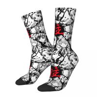 Funny Demon Slayer Kimetsu No Yaiba Sports Socks Japanese Anime Manga Polyester Long Socks for Women Men Non-slip Socks Tights