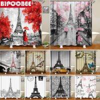 【CW】☞  Fabric Shower Curtains Curtain Car Street Dark Clouds Prints with 12 Hooks 4 Size