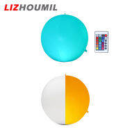 LIZHOUMIL ลูกบอลชายหาดของเล่นเรืองแสง LED สูบลมขนาดใหญ่ลอยได้พร้อมไฟเปลี่ยนสีสำหรับปาร์ตี้ฤดูร้อนสระน้ำชายหาดปาร์ตี้