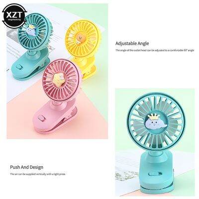 【jw】♛♤  Desktop Cooling USB Charging Ultra-quiet Large Wind Cartoon Clip