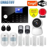 Tuya WiFi GSM Alarm System 433MHz Home Wireless Burglar Security Alarm Tuya/Smart Life APP Compatible With Alexa Google Home