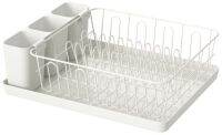 VARIERA Dish drainer, white, 42x30 cm (วาเรียร่า ที่คว่ำจาน, ขาว, 42x30 ซม.)