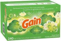 จากอเมริกา * Gain แผ่นหอม ปรับผ้านุ่ม Dryer Sheet, Original, 240 Count