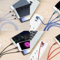 3 in 1 สายชาร์จ USB Type-c Micro-USB lighting สำหรับมือถือ Android