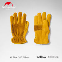 Naturehike Outdoor Work Leather Gloves Camping Heat Insulation Wear Resistant Tactical Gloves Cutting Firewood BBQ Retro Tools