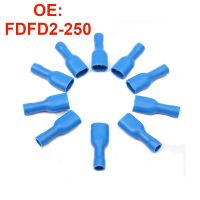 FDFD2-250ขั้วต่อฉนวนไฟฟ้าตัวเมียสำหรับรถยนต์16-14AWG สำหรับขั้วต่อ1.5-2.5Mm 2ลวดเชื่อมต่อ