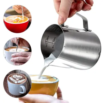 1pc, 12oz Milk Frothing Pitcher, Espresso Steaming Pitcher, Espresso  Machine Accessories, Milk Frother Cup, Milk, Coffee, Cappuccino, Latte,  Stainless