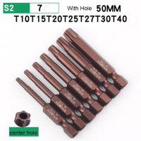 【cw】 1pcs 50mm Torx T10 T40 Duty Screwdriver Bit 1/4 Shank Driver Anti Electric Bits ！