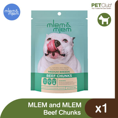 [PETClub] MLEM&amp;MLEM Beef Chunks - บีฟชังค์ สำหรับสุนัขพันธุ์กลาง 100g.