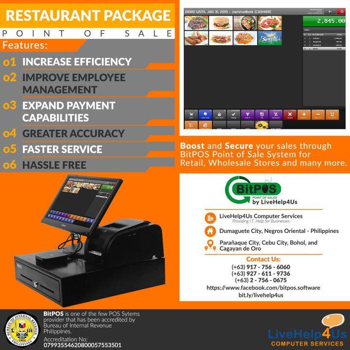 BitPOS / Point of Sale System / POS / LiveHelp4US Touch Screen Wintel