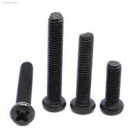 ☞✐▤ 20/50pcs Black Carbon Steel Recessed Round Bolt M1.2 M1.4 M1.6 M1.7 M2 M2.5 M3 M4 Pan Head Cross Phillips Machine Screw GB818