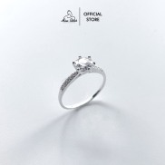 Nhẫn bạc nữ đính đá 6 trấu, nhẫn nữ Krystal Ring Miuu Silver