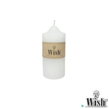 เทียนแท่งสีขาว (White Pillar Candle)  ขนาด 2 x 4 นิ้ว, 2 x 6 นิ้ว, 2 x 9 นิ้ว