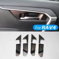 For Toyota RAV4 2019 2020 Car Interior Door Bowl Patch Interior Door Bowl Frame Trim Stainless Sequins Stickers