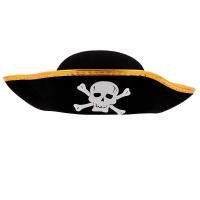 Unisex Dressing Up Black Skull Pattern Pirate Bucket Hat Cap