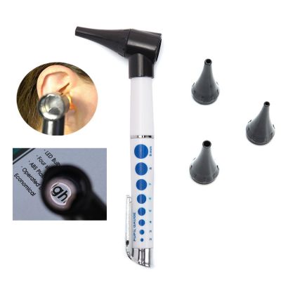 Medical Otoscope Ophthalmoscope Penlight Magnifying Pen Diagnostic Earpicks Flashlight Ear Nose Throat Clinical Set Ear Cleaner
