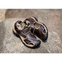 Male Sandals Luxury Men Genuine Leather Sandals Summer Beach Leather Shoes