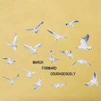 (35x58CM) Seagull Fashion Art Wall Sticker, สติ๊กเกอร์ติดผนังตกแต่งสำหรับห้องนั่งเล่น, สติ๊กเกอร์ติดผนัง PVC แบบถอดได้, วัสดุคุณภาพสูง