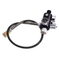 Valve Scuba Adapter with Gauge Tank Filling Station Refill for Air Tank Bottle Cylinder Diving Accessories Kit