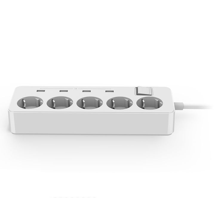 multiple-power-strip-surge-protection-5-way-leads-outlets-eu-electric-plug-sockets-with-usb-charging-adapter-1-5m-extension-cord