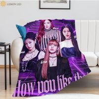 Black Pink Kpop Star Girl Group Soft Plush Blanket,Flannel Blanket Throw Blanket for Living Room Bedroom Bed Sofa