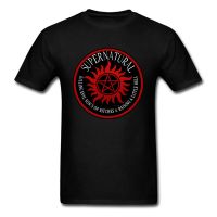 Sign T Shirt  Supernatural Protection Symbol Ring Patch T-Shirts Mens Retro Casual Tee Shirts 100% Breath Cotton Tops  DS9E