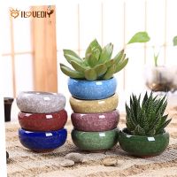 Cute Ice-Crack Glaze Flower Ceramics Succulent Plant Mini Pot Garden Flowerpot