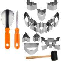 Pumpkin Carving Kit Household DIY Pumpkin Stainless Steel Carving Tools Professional Cookie Cutters for Kids &amp; Adults Home Carving Kit for Cakes Biscuits adorable